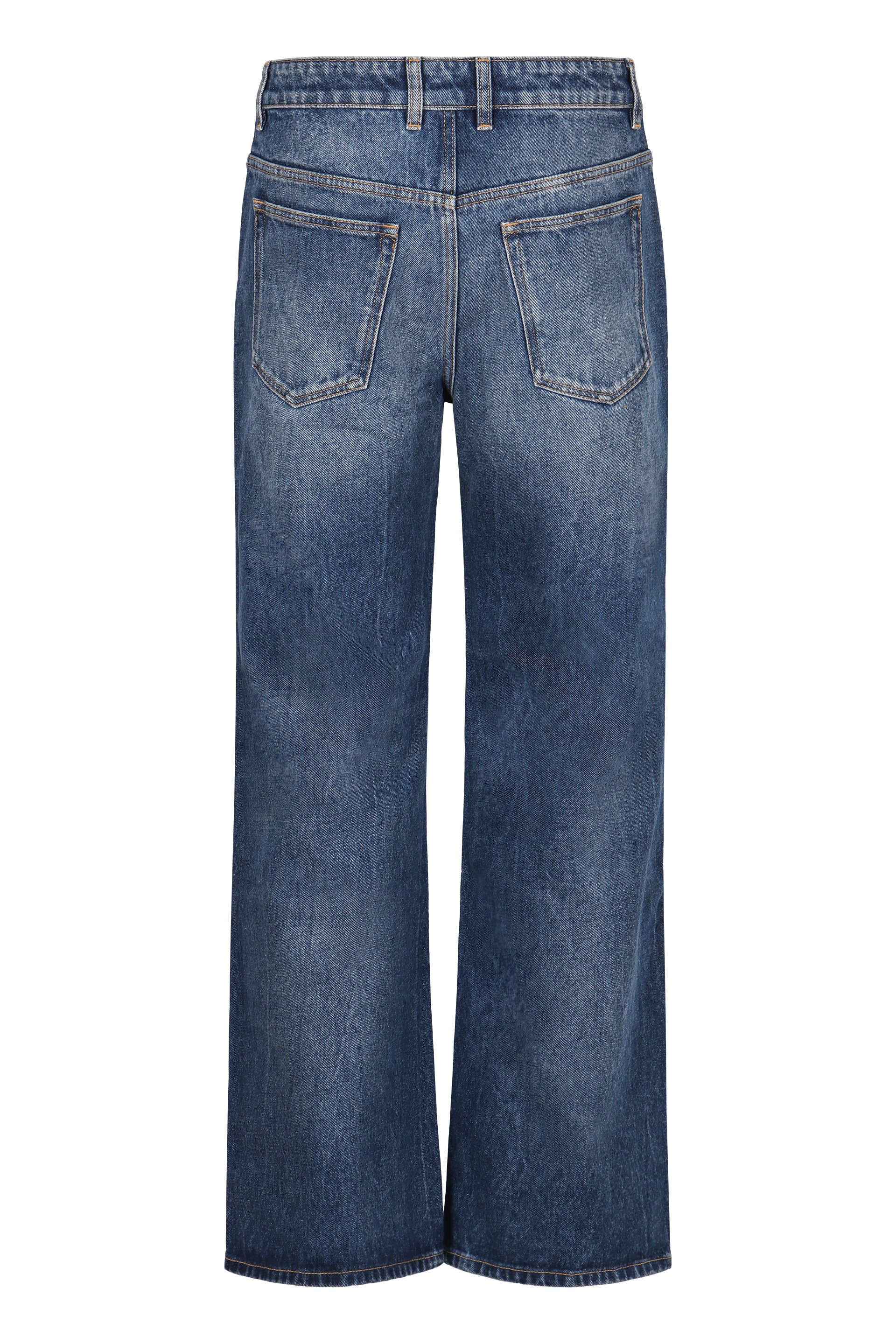 PACO RABANNE High-Rise Boyfriend Jeans with Decorative Metallic Details