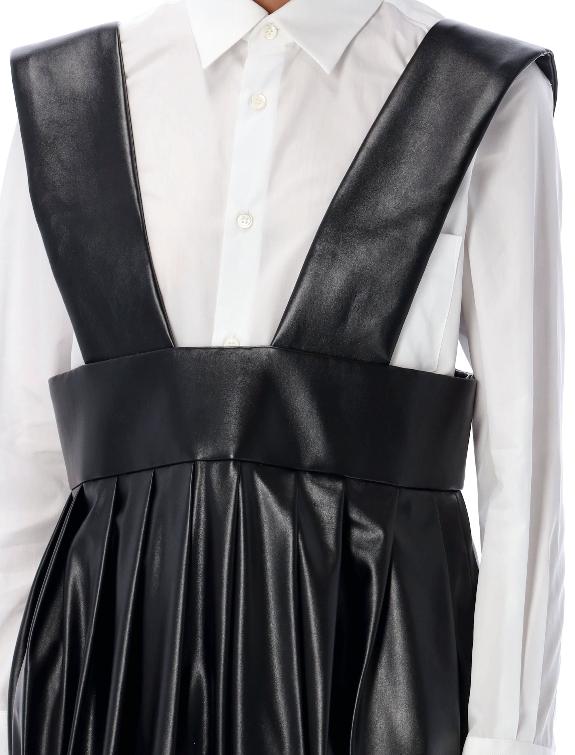 COMME DES GARÇONS Eco Leather Midi Skirt Salopette - Women's Size S