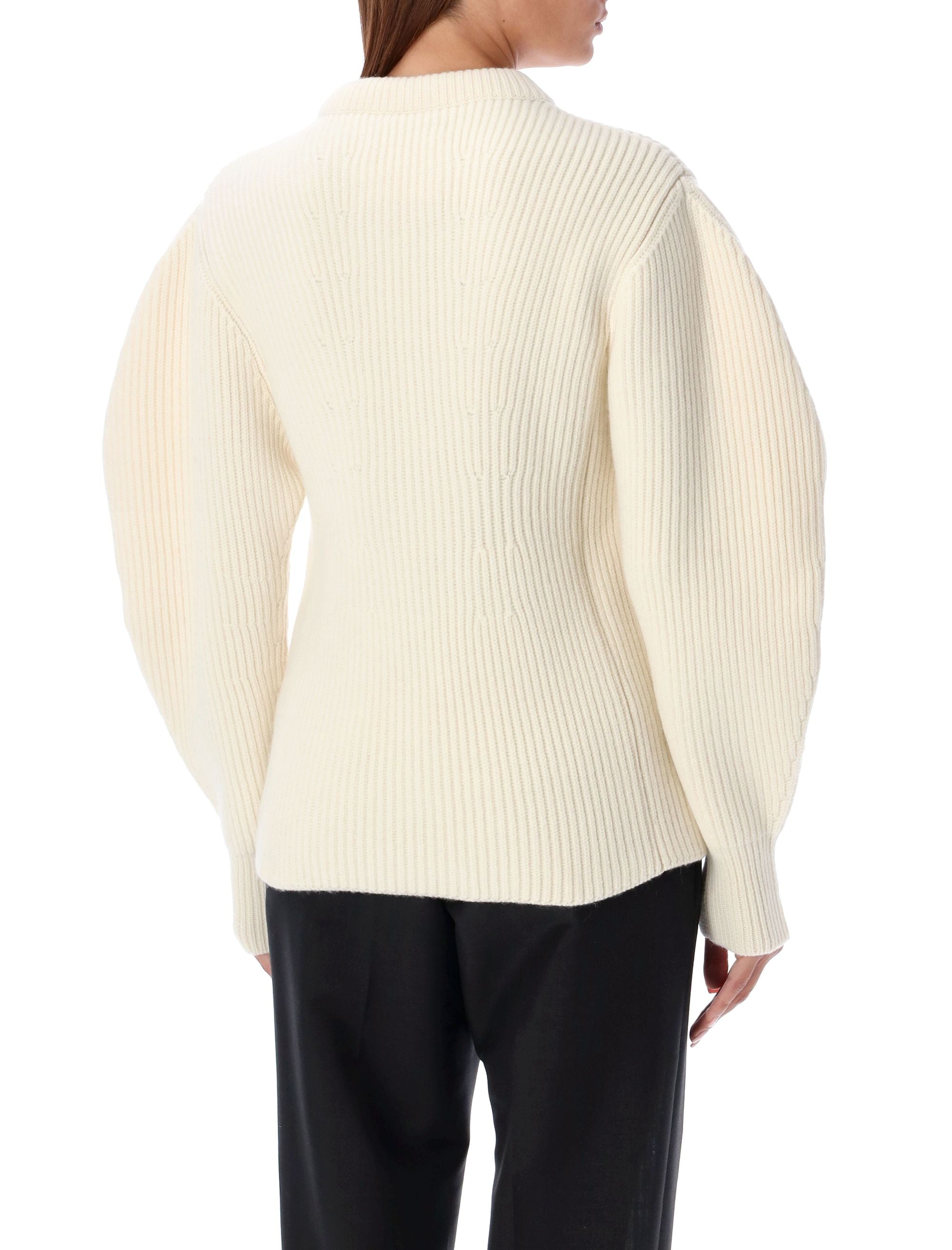 JIL SANDER Fisherman Sweater with Balloon Sleeves - Regular Fit