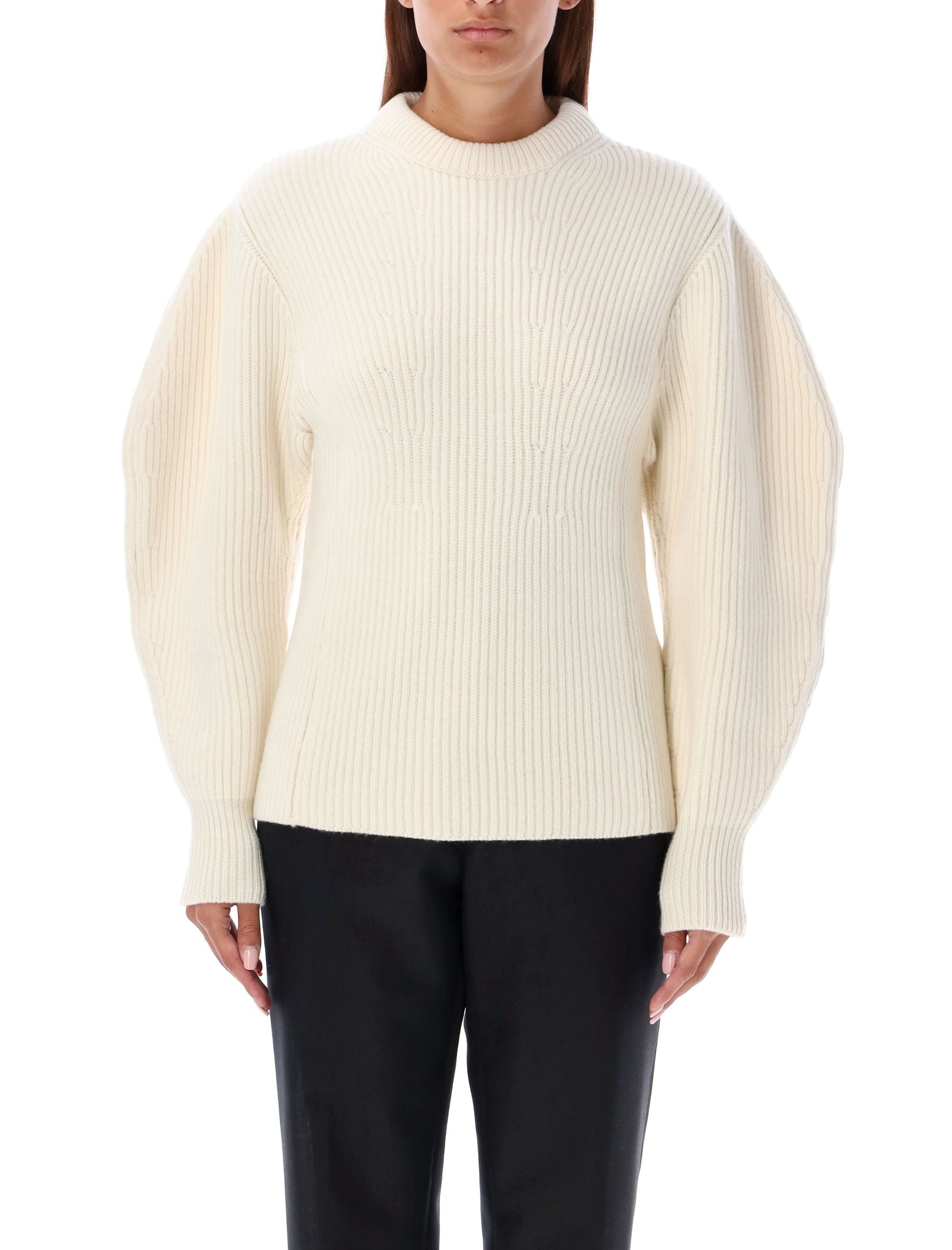 JIL SANDER Fisherman Sweater with Balloon Sleeves - Regular Fit