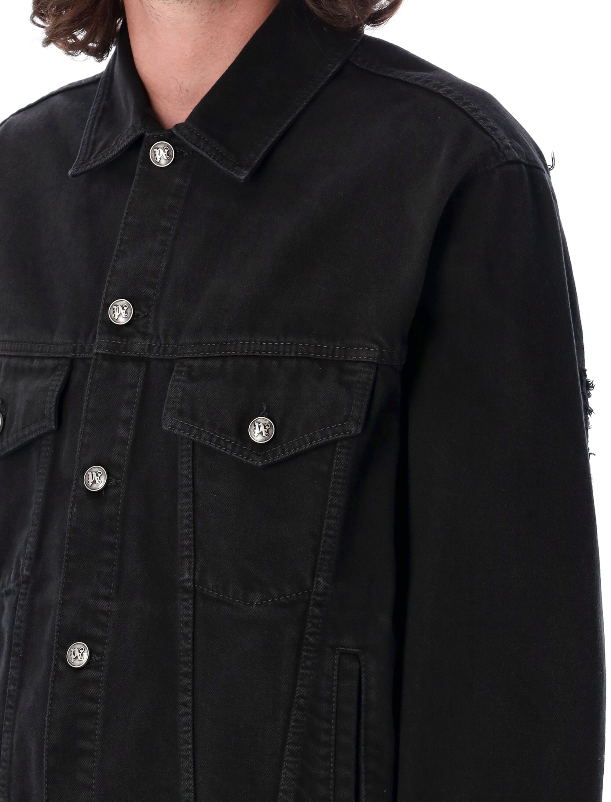 PALM ANGELS Monogram Denim Jacket - Size L