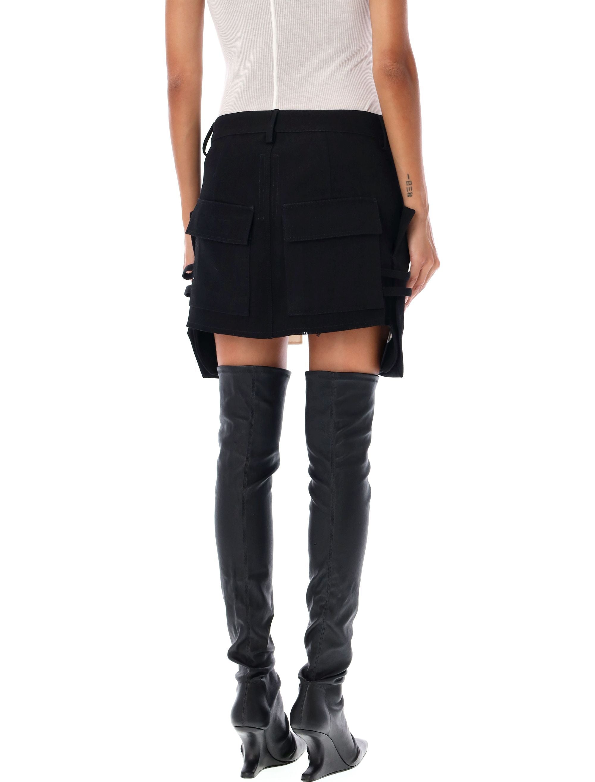 RICK OWENS Chic Wool Mini Skirt for Women - FW24 Collection