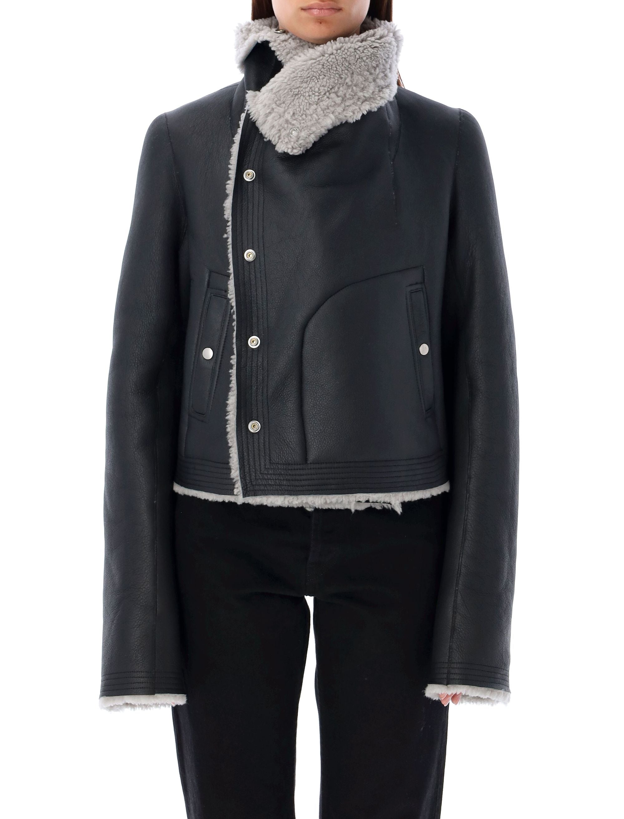 RICK OWENS Classic Biker Jacket - Loose Fit - Size 42