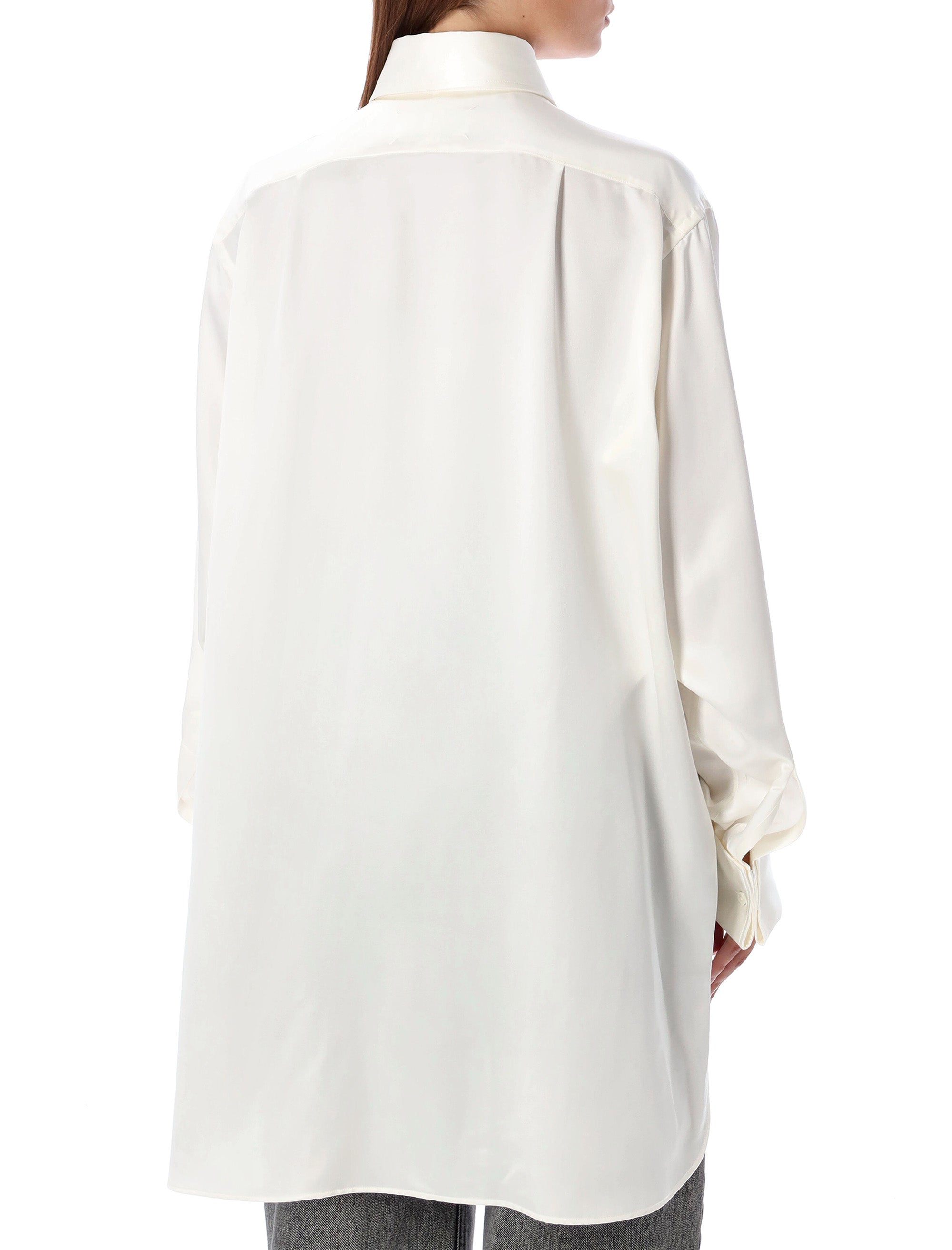 MAISON MARGIELA Elegantly Crafted Long Sleeves Silk Shirt for Women