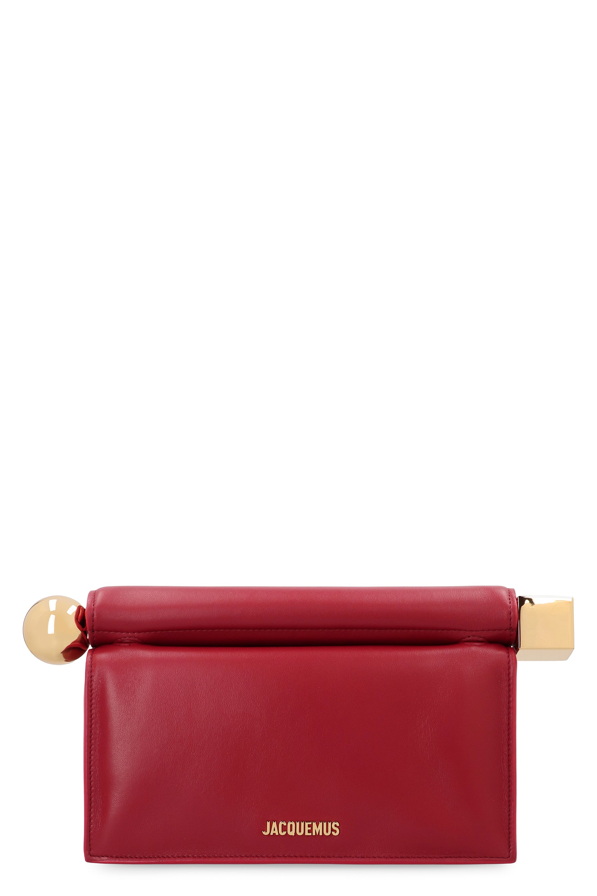 JACQUEMUS Mini Foldable Leather Pouch Handbag
