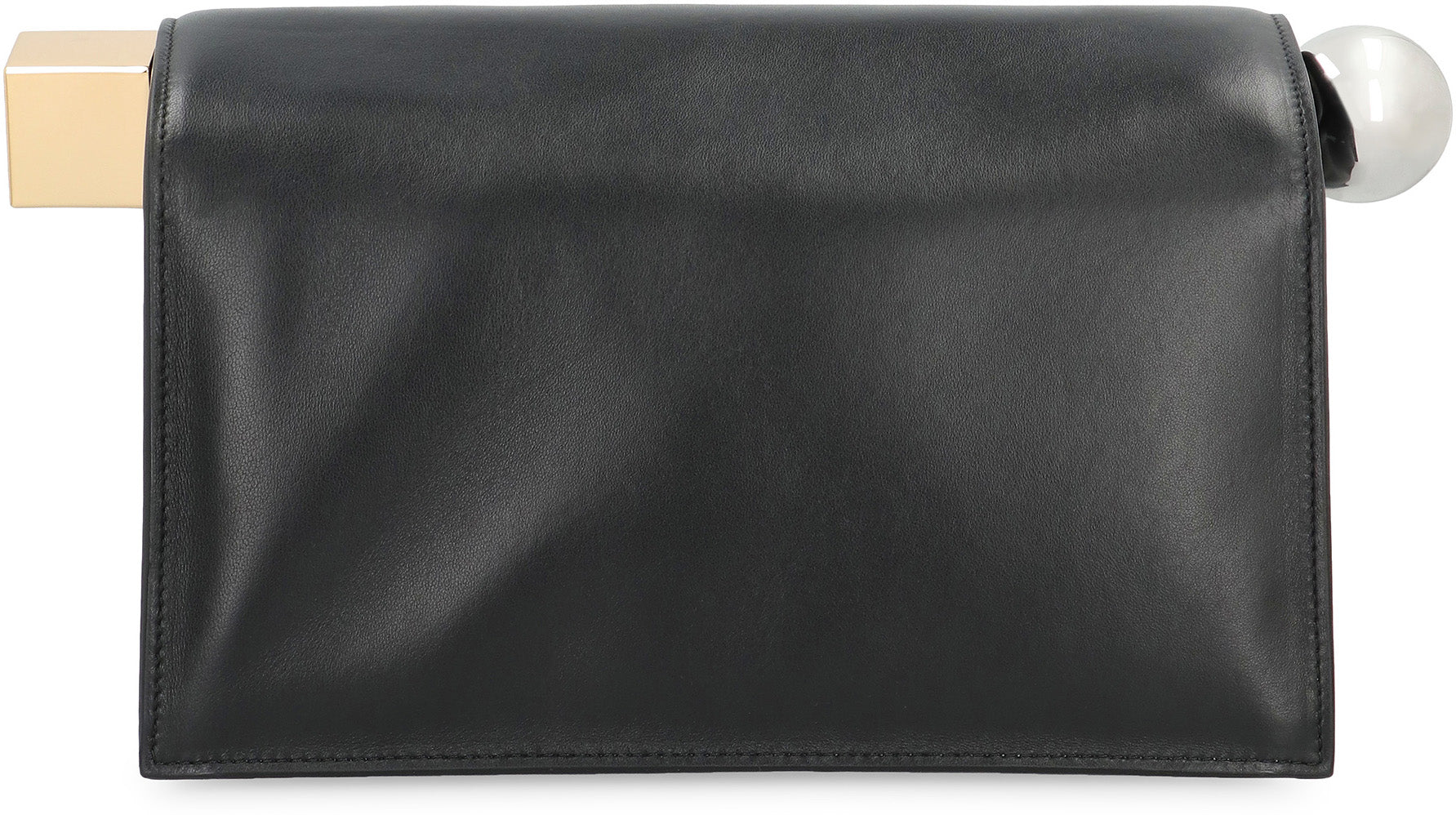 JACQUEMUS Mini Leather Clutch Bag with Magnetic Closure
