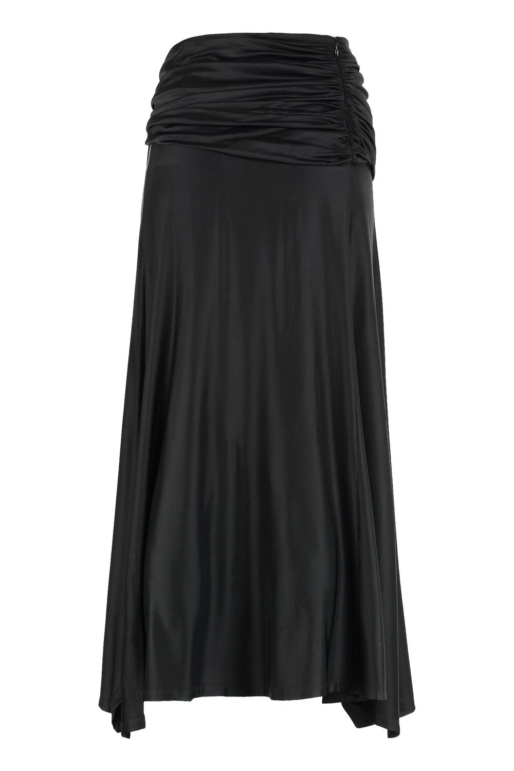 PACO RABANNE Asymmetric Hem Satin Skirt for Women