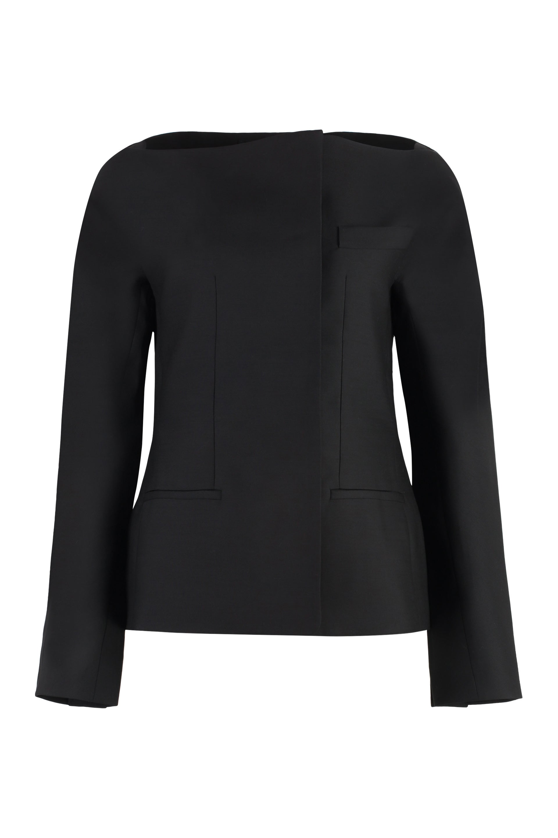 JACQUEMUS Wool-Blend Mini Dress with Pocket Details