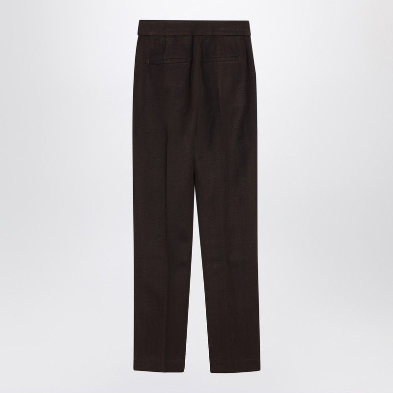 JACQUEMUS Sleek Silk Blend High-Waist Trousers