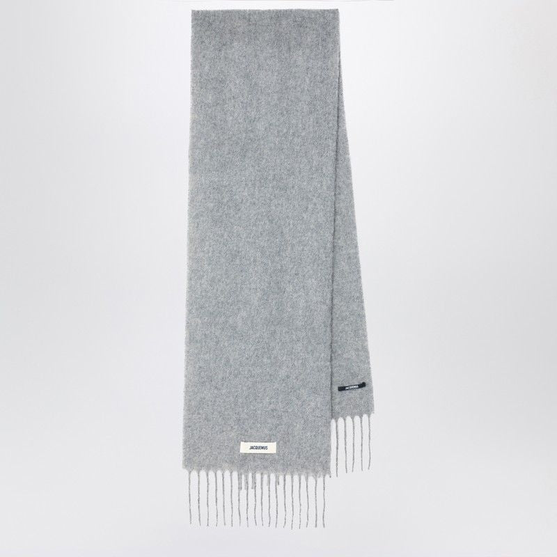 JACQUEMUS Alpaca & Mohair Scarf with Decorative Fringes
