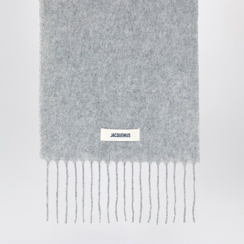 JACQUEMUS Alpaca & Mohair Scarf with Decorative Fringes