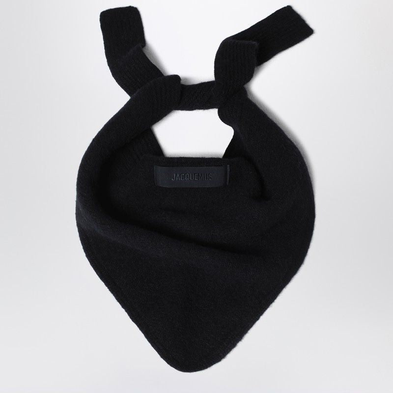 JACQUEMUS Grosgrain Logo Scarf with Bandana Design