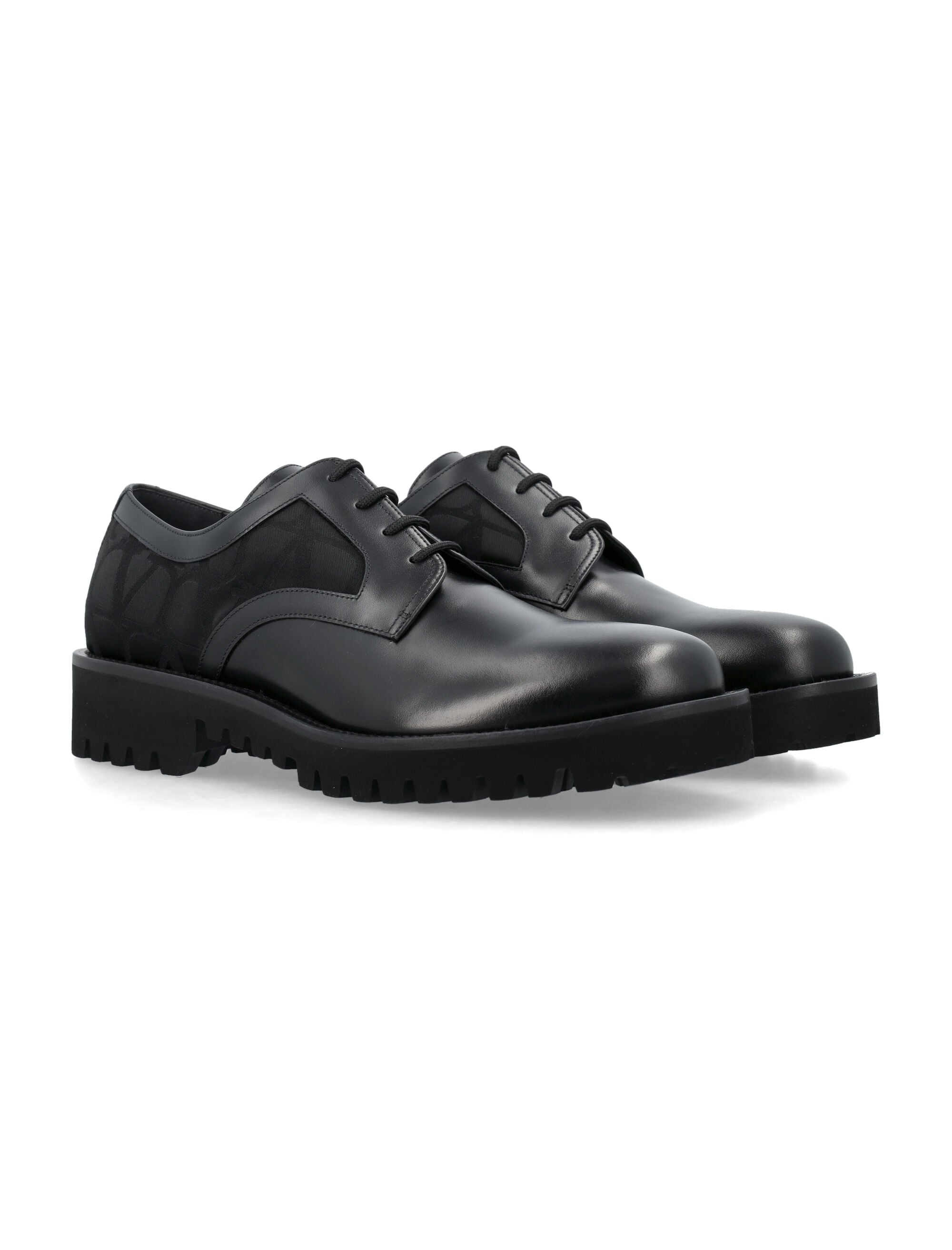 VALENTINO GARAVANI Leather Lace-Up Shoes with Iconic Design