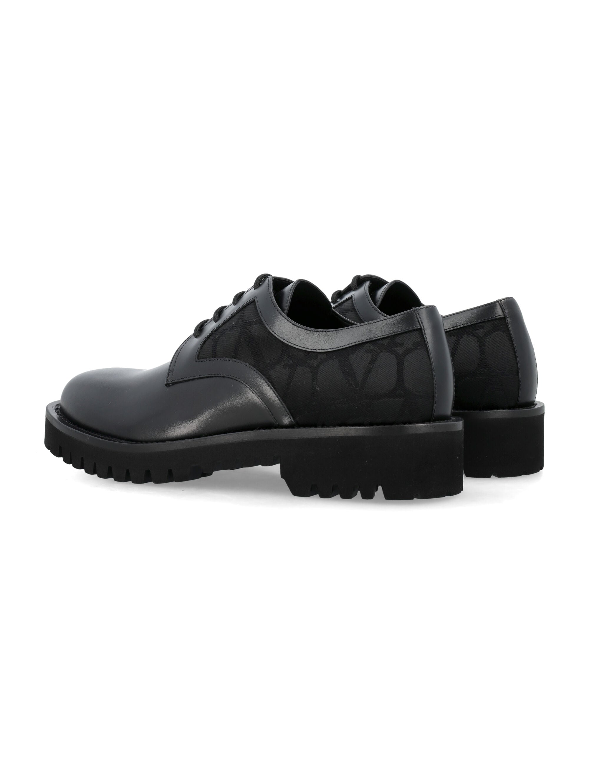 VALENTINO GARAVANI Leather Lace-Up Shoes with Iconic Design
