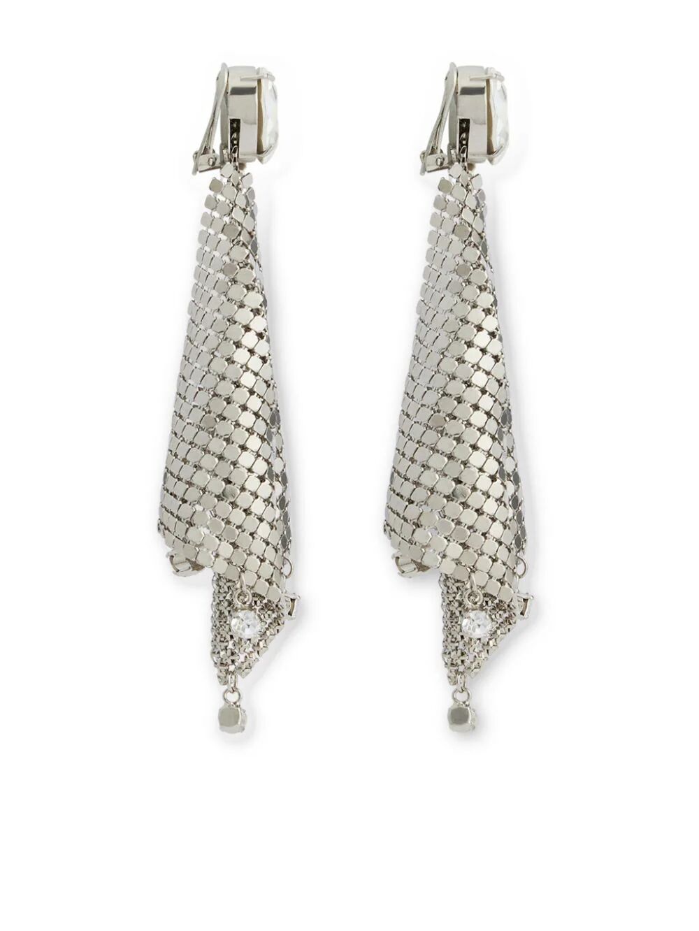 PACO RABANNE Mini Mesh Pixel Strass Earrings