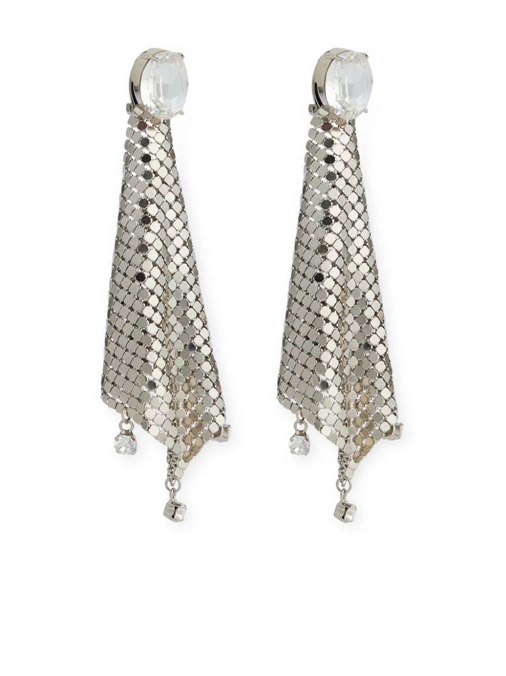PACO RABANNE Mini Mesh Pixel Strass Earrings