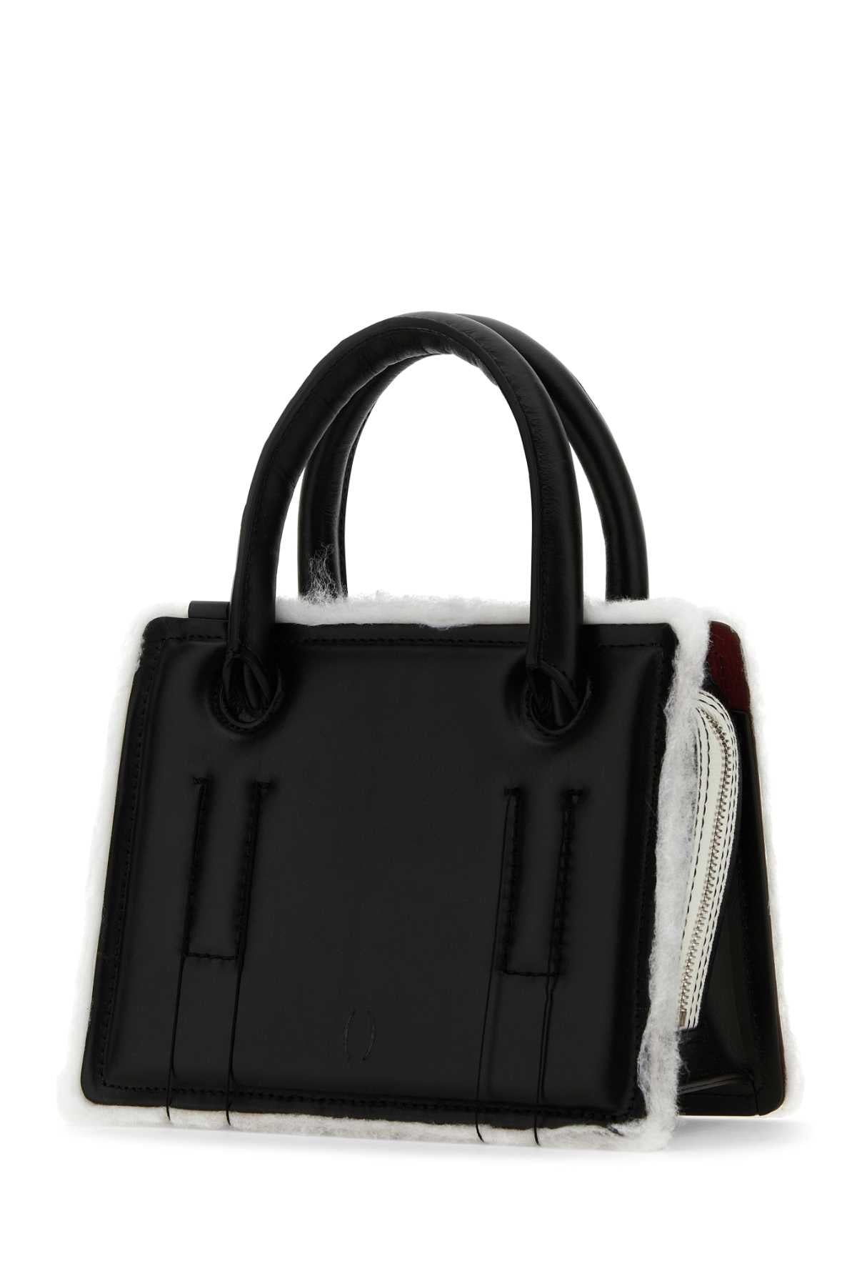 DENTRO Mini Leather Handbag with Silver Accents