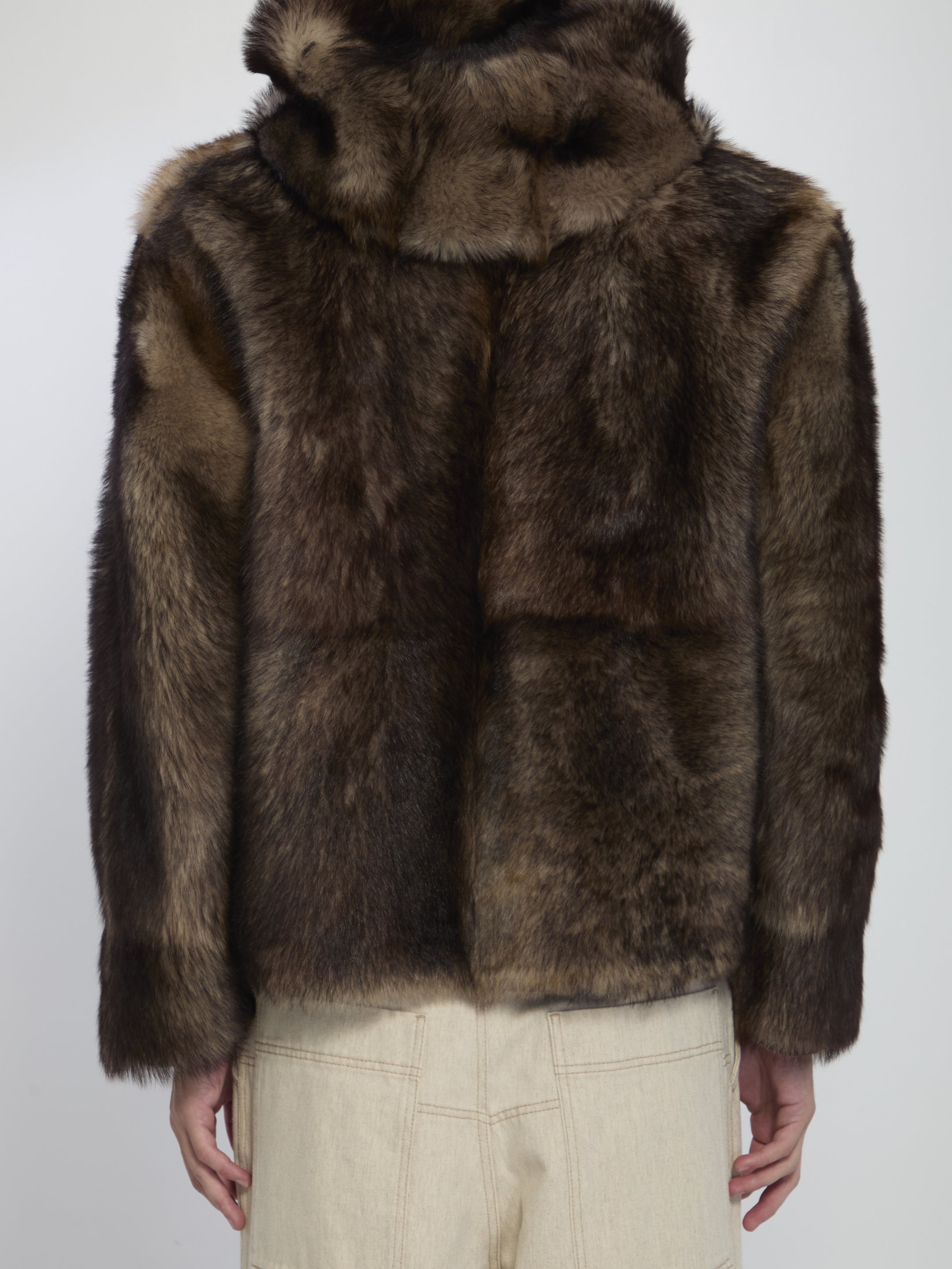 YVES SALOMON Reversible Lamb Fur Jacket - Size 50