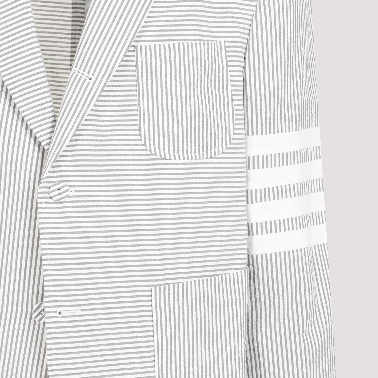 THOM BROWNE Seersucker Jacket for Men - Spring/Summer 2025