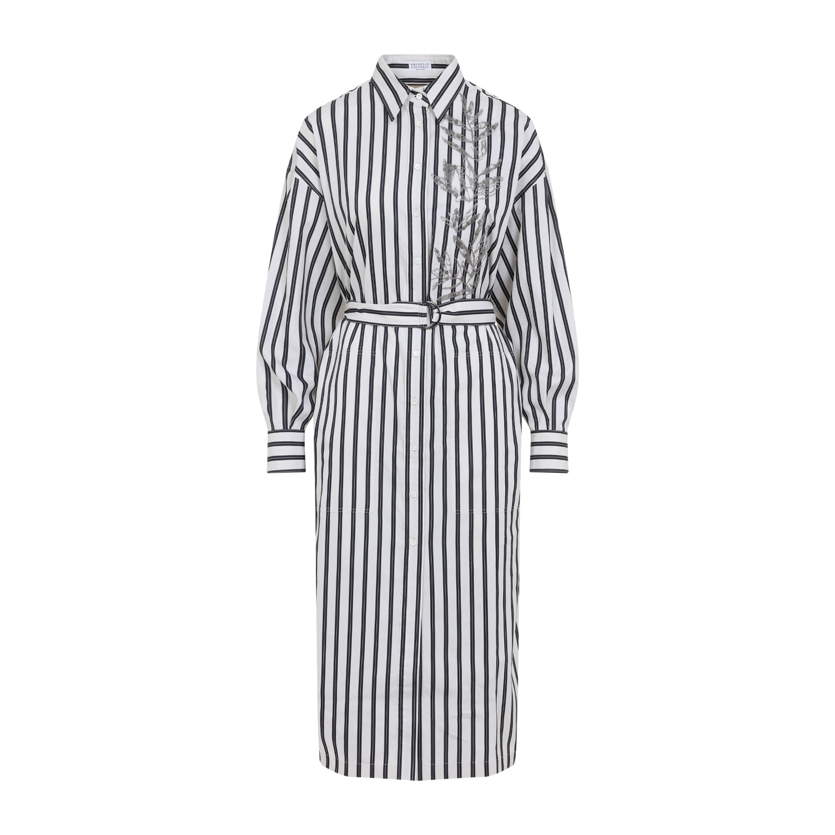 BRUNELLO CUCINELLI Striped Midi Dress