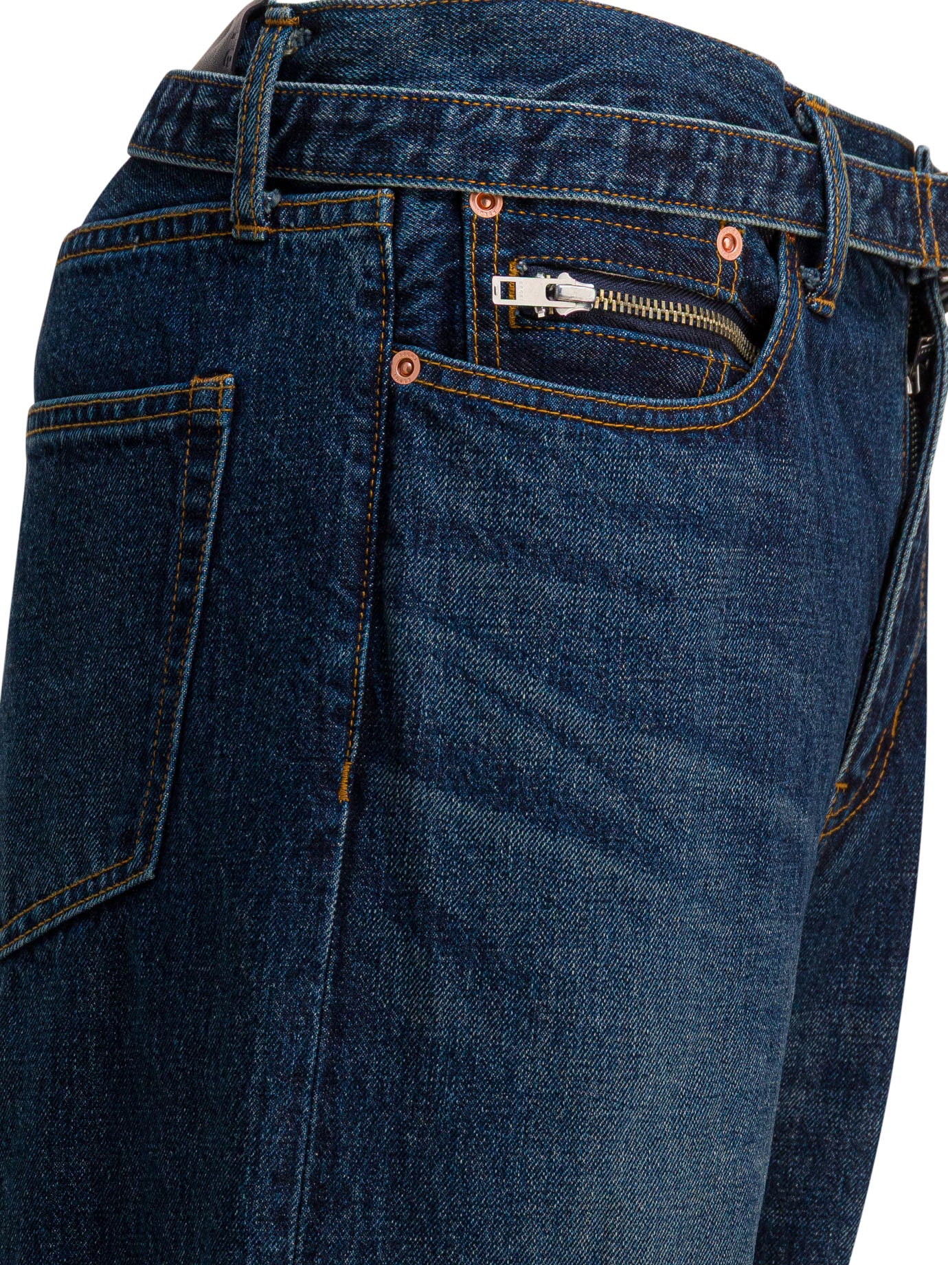 SACAI Relaxed Fit Mid Rise Jeans for Men