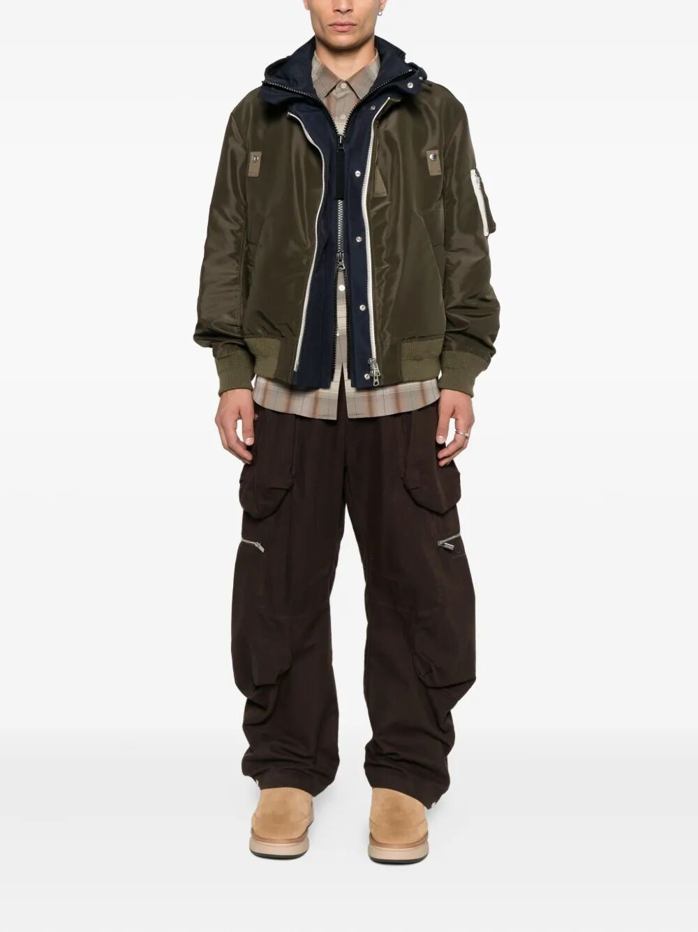 SACAI Nylon Twill Blouson Jacket for Men