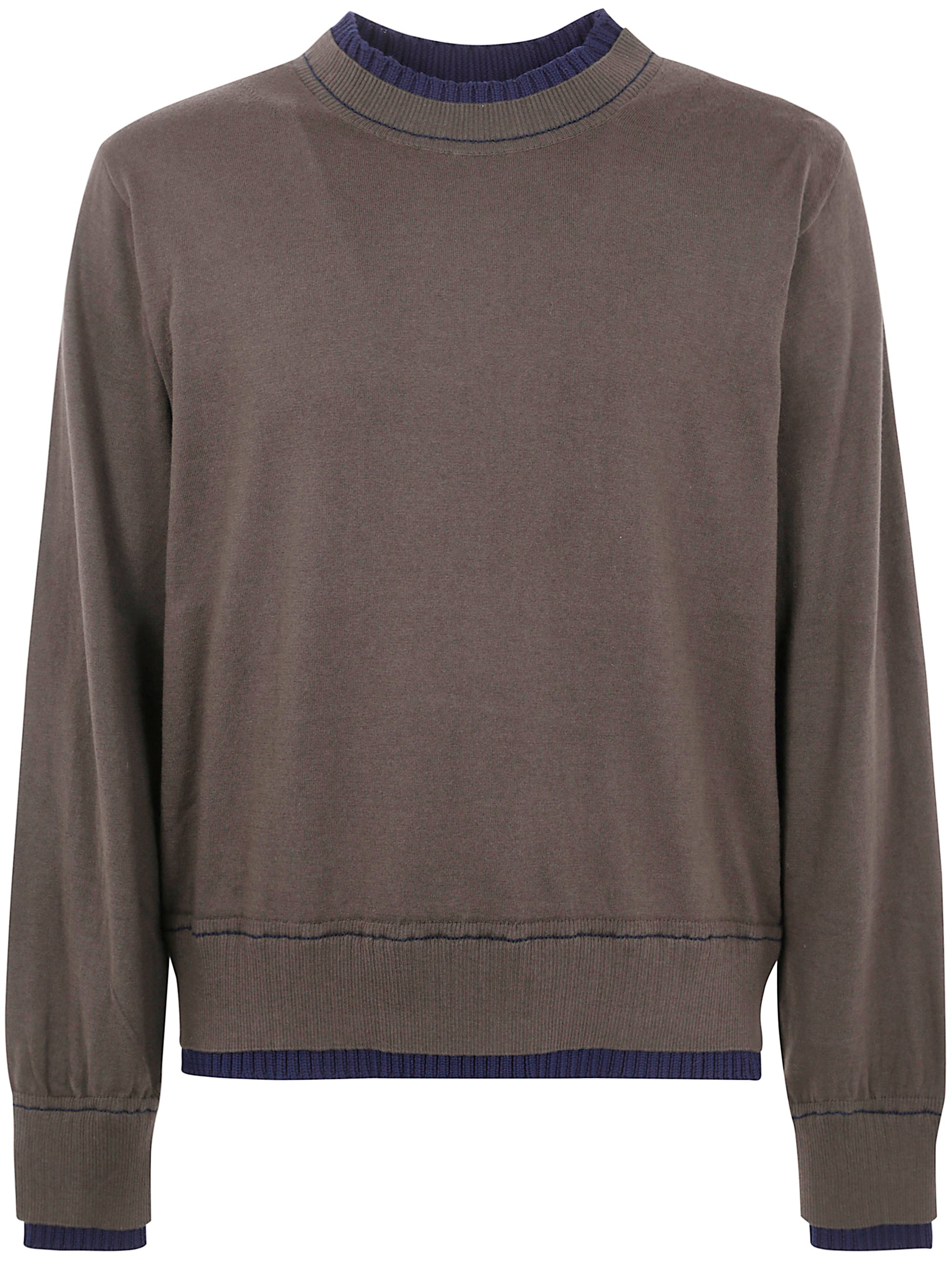 SACAI Cotton Cashmere Knit Pullover for Men - Fall/Winter 2025
