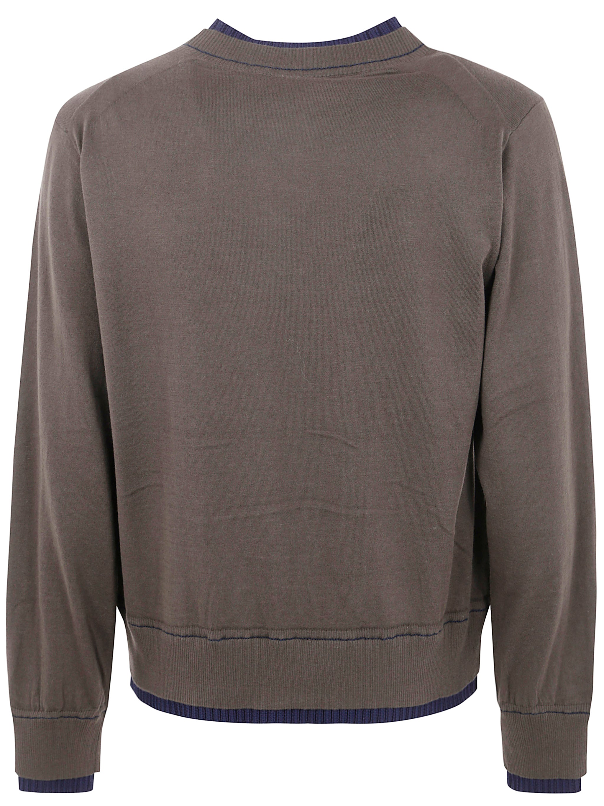 SACAI Cotton Cashmere Knit Pullover for Men - Fall/Winter 2025