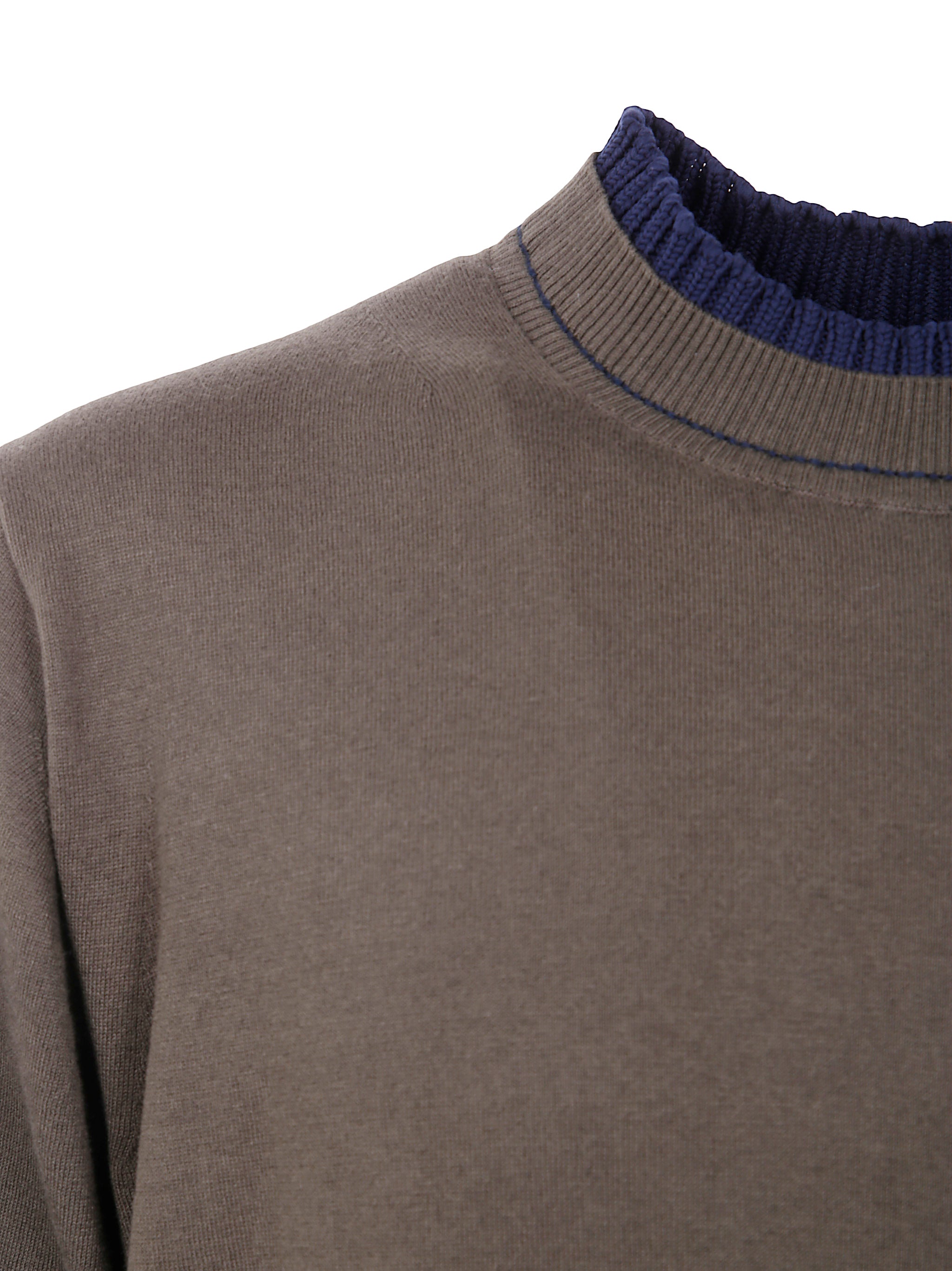 SACAI Cotton Cashmere Knit Pullover for Men - Fall/Winter 2025