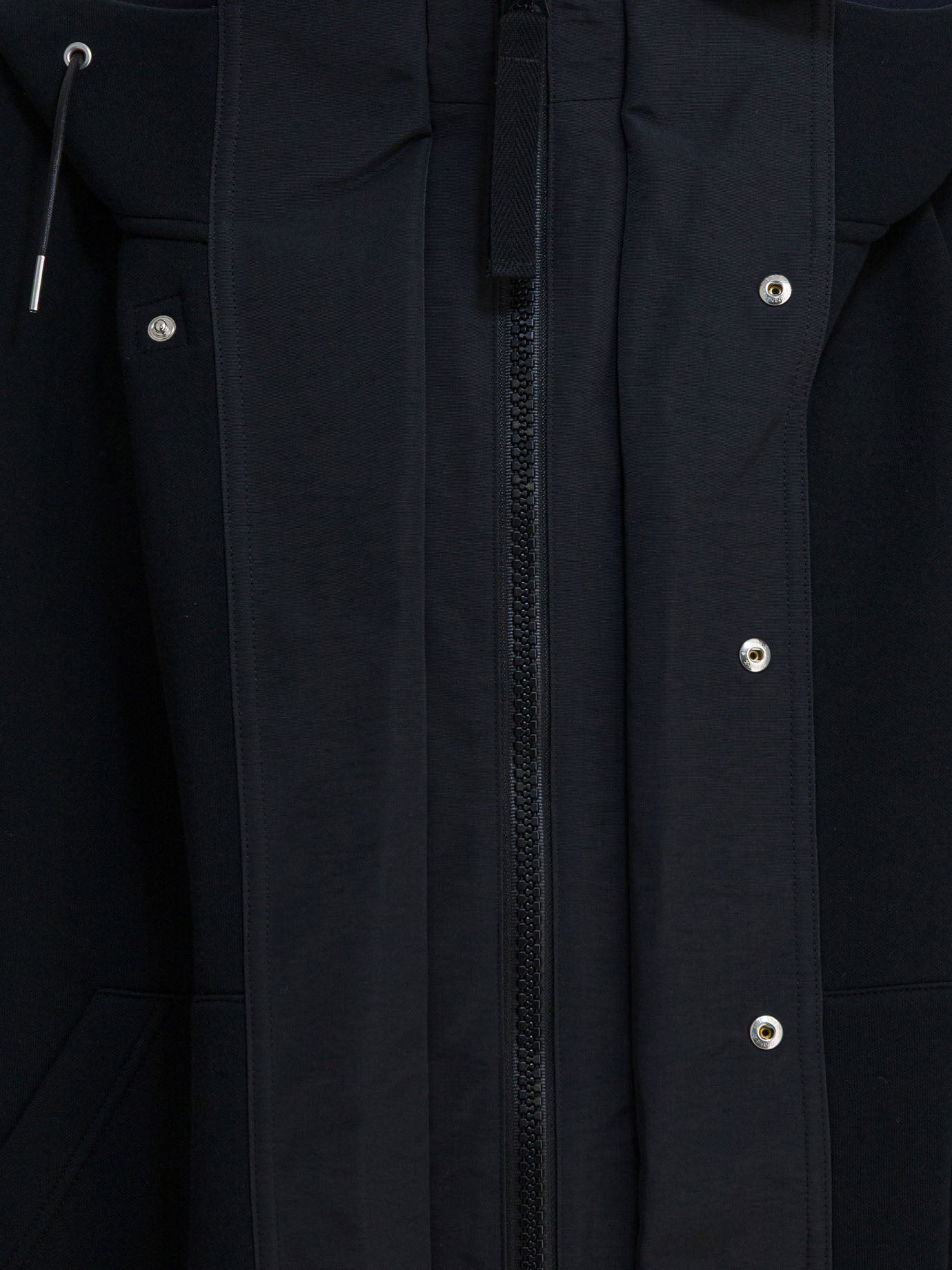 SACAI Cotton Blend Sweatshirt with Grosgrain Hoodie - Men