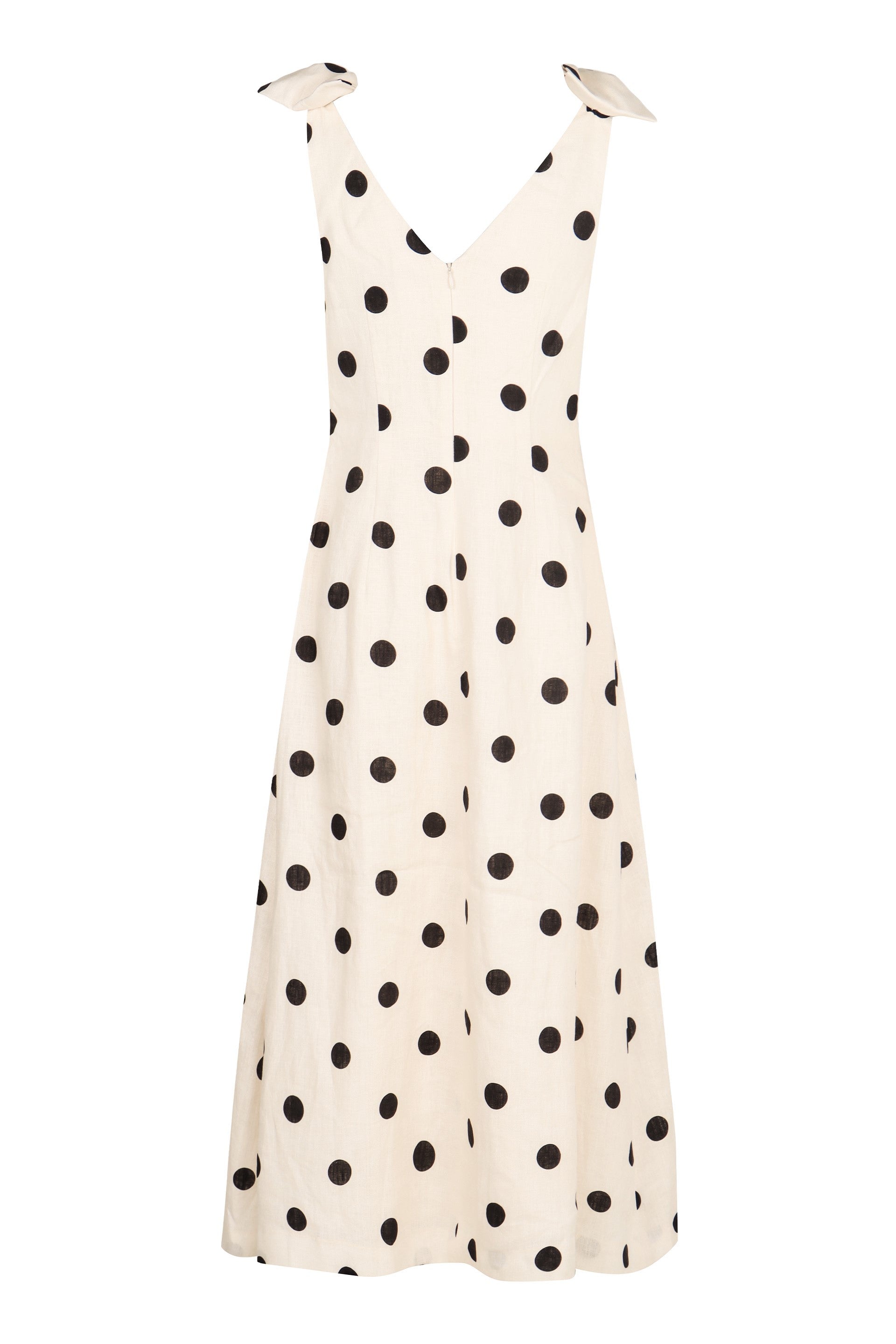 ZIMMERMANN Mini Dress with Polka-Dot Motif and Shoulder Bow Detail