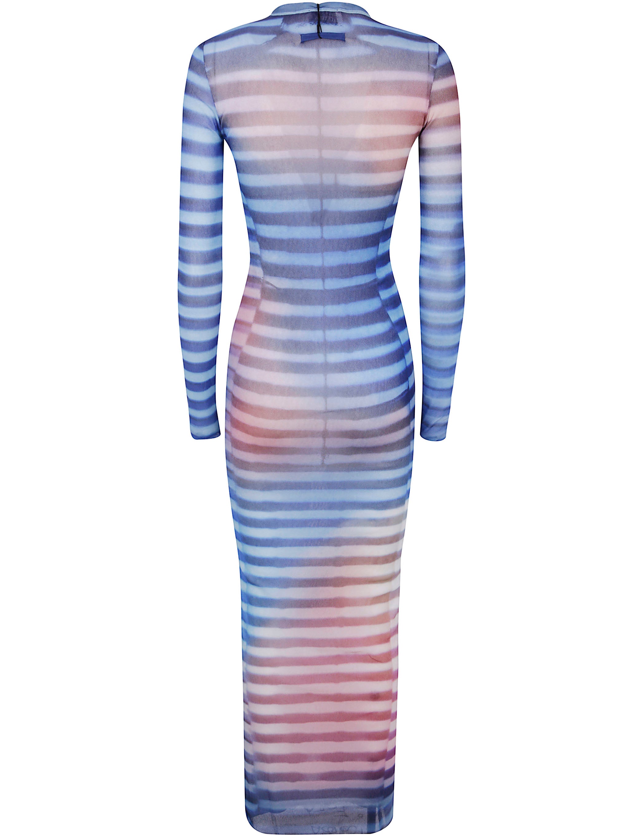 JEAN PAUL GAULTIER Mesh Long Dress Printed - Air
