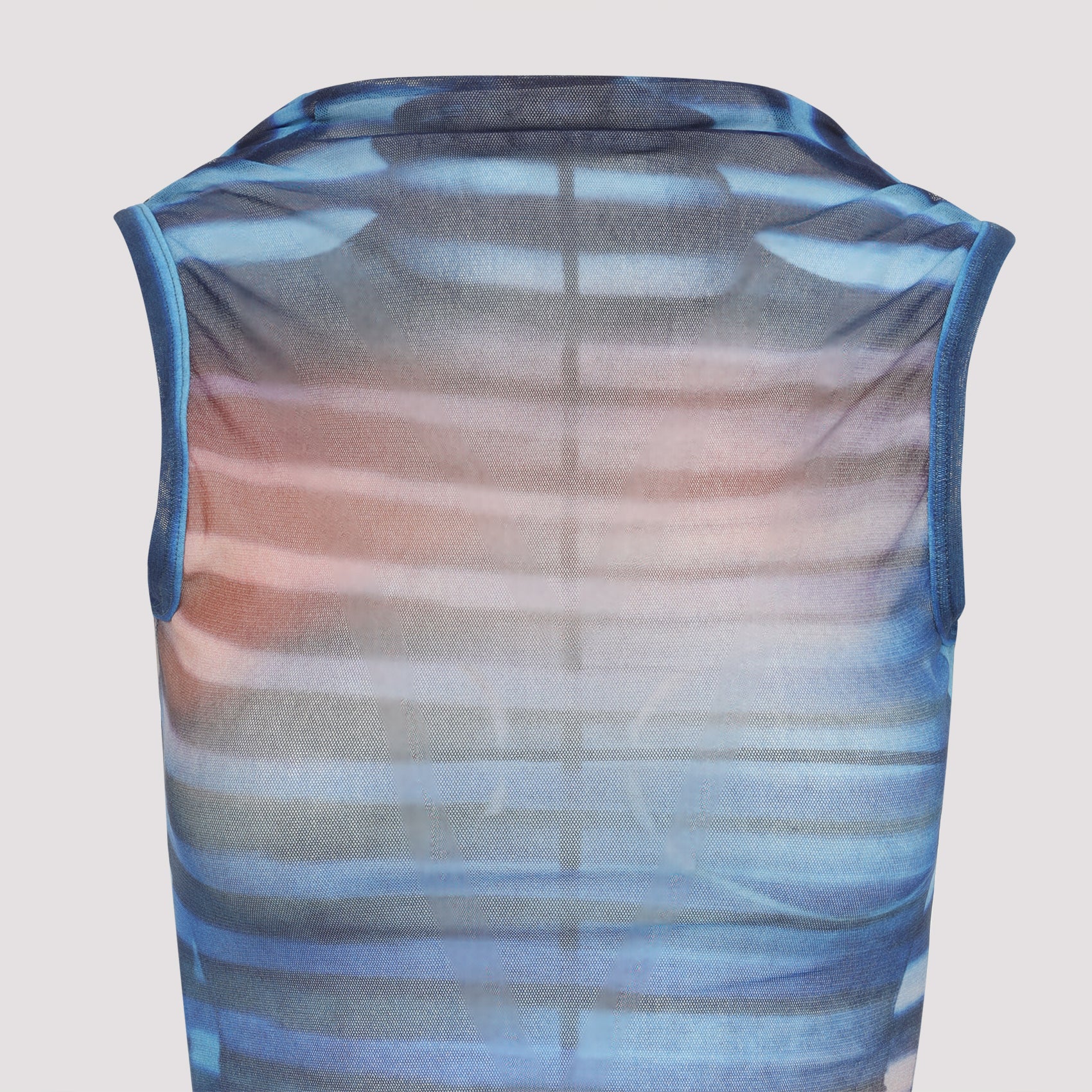 JEAN PAUL GAULTIER Mesh Printed Long Dress