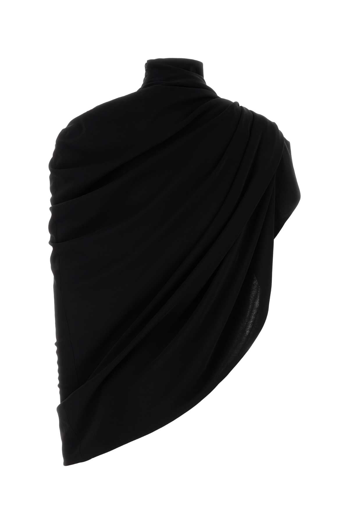 JEAN PAUL GAULTIER Draped Stretch Crepe Top with Cockring Detail