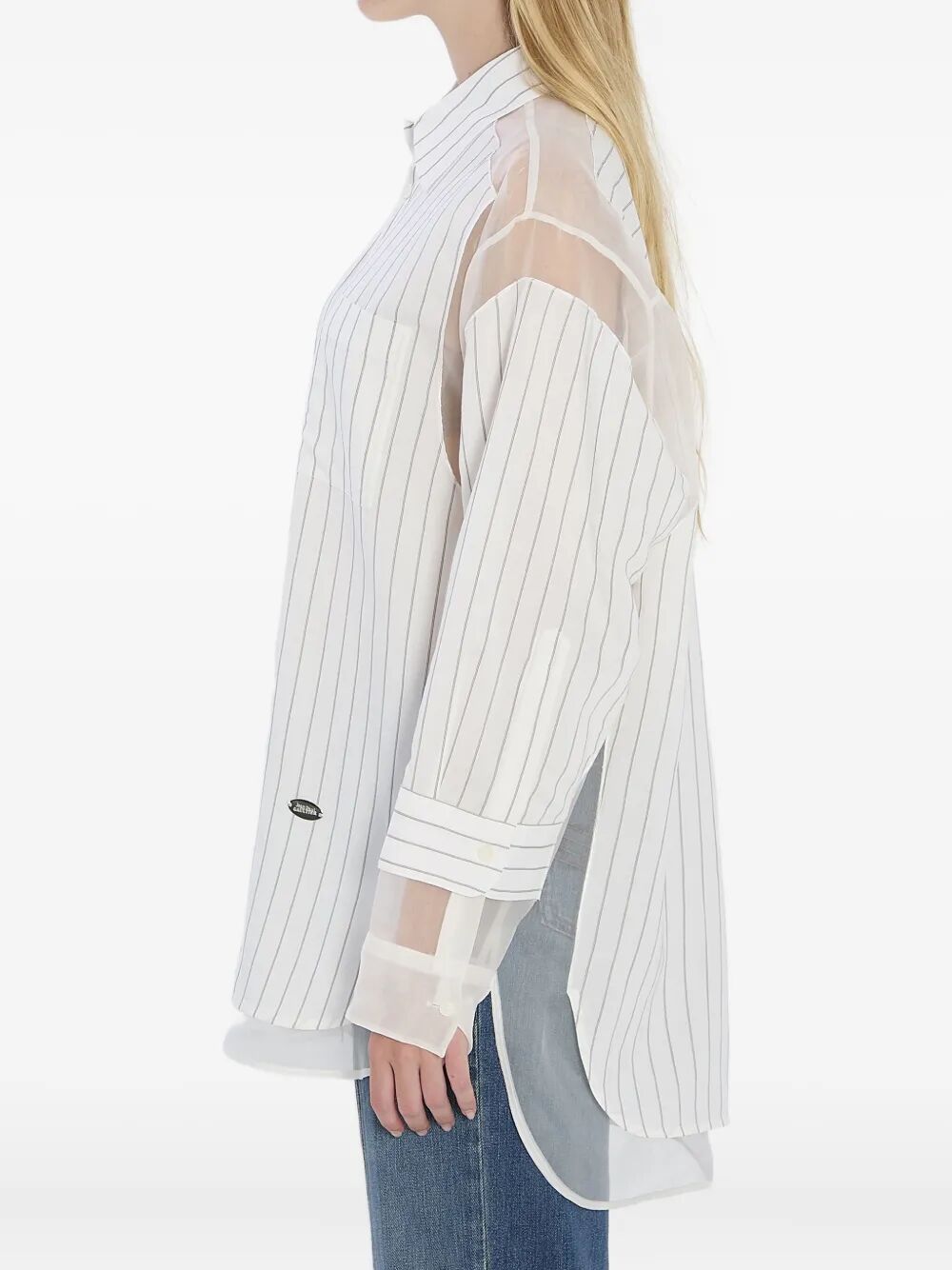 JEAN PAUL GAULTIER Pinstripe Mini Grand Shirt