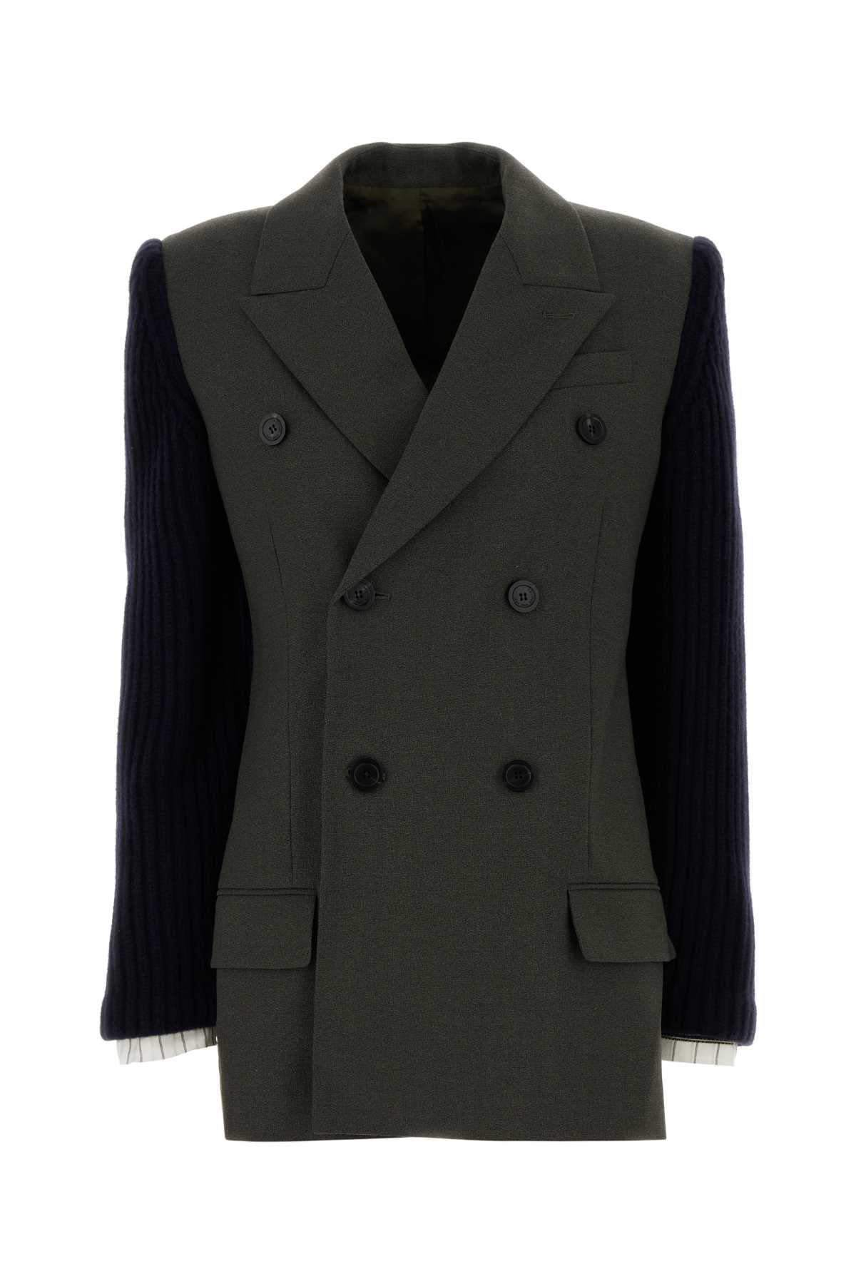 JEAN PAUL GAULTIER Wool Blend Double Breasted Tailoring Blazer