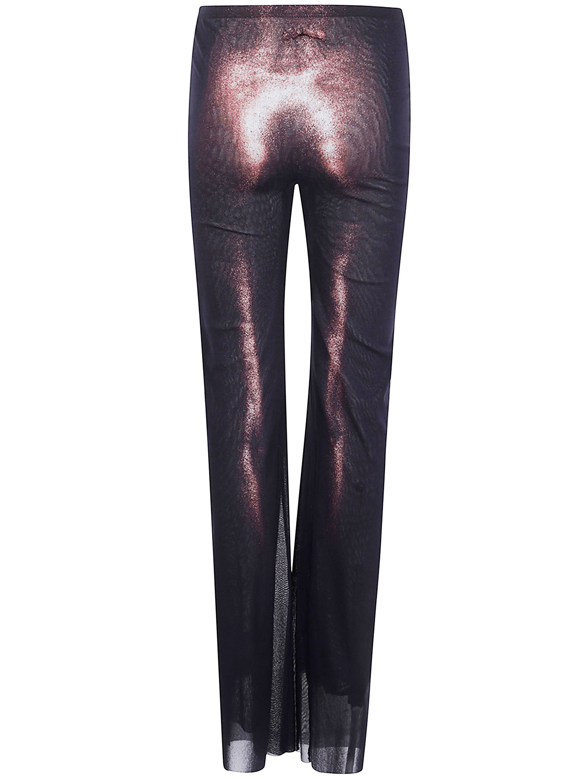 JEAN PAUL GAULTIER Mesh Straight Trousers - Body Dust Effect