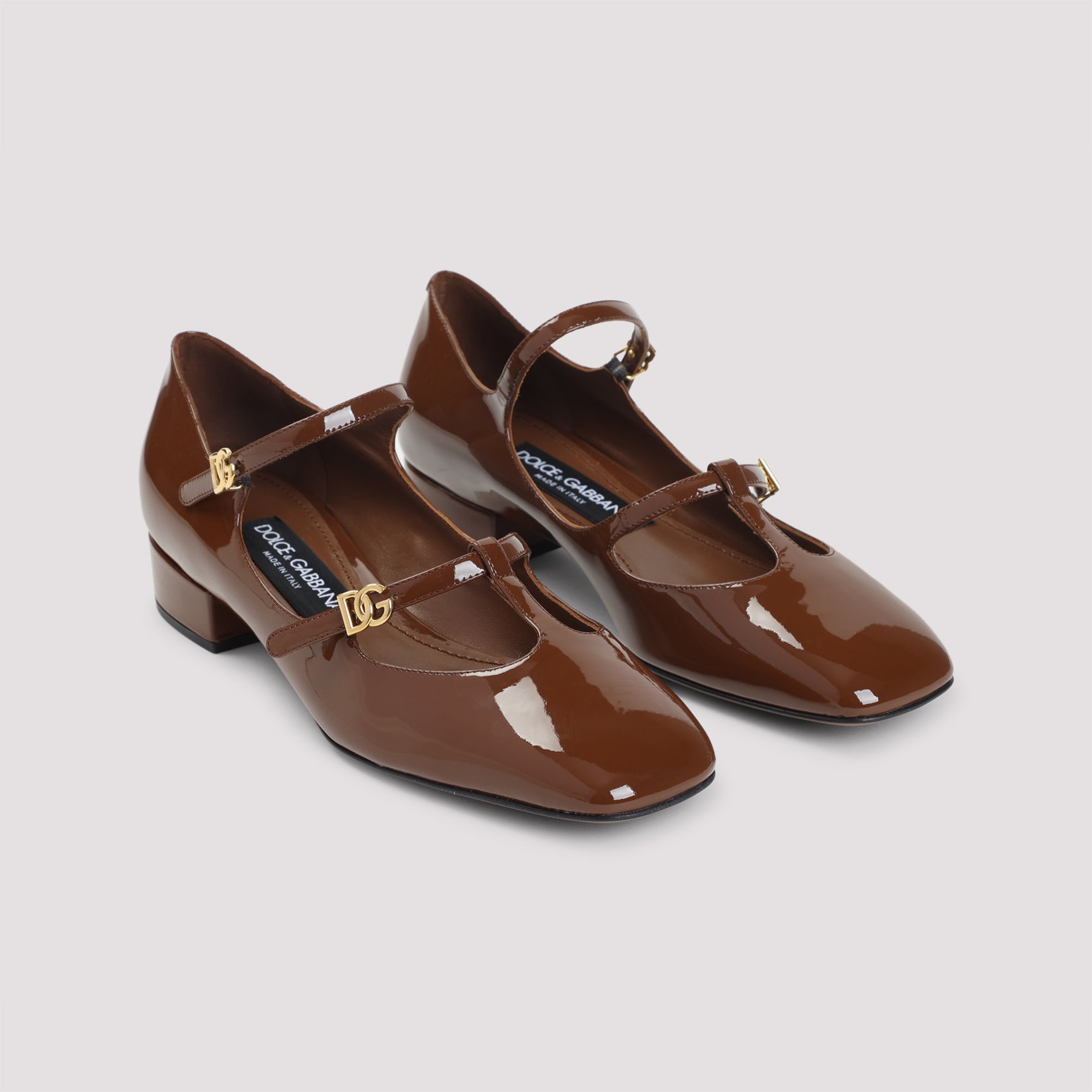 DOLCE & GABBANA 100% Leather Pumps with 3cm Heel for Men