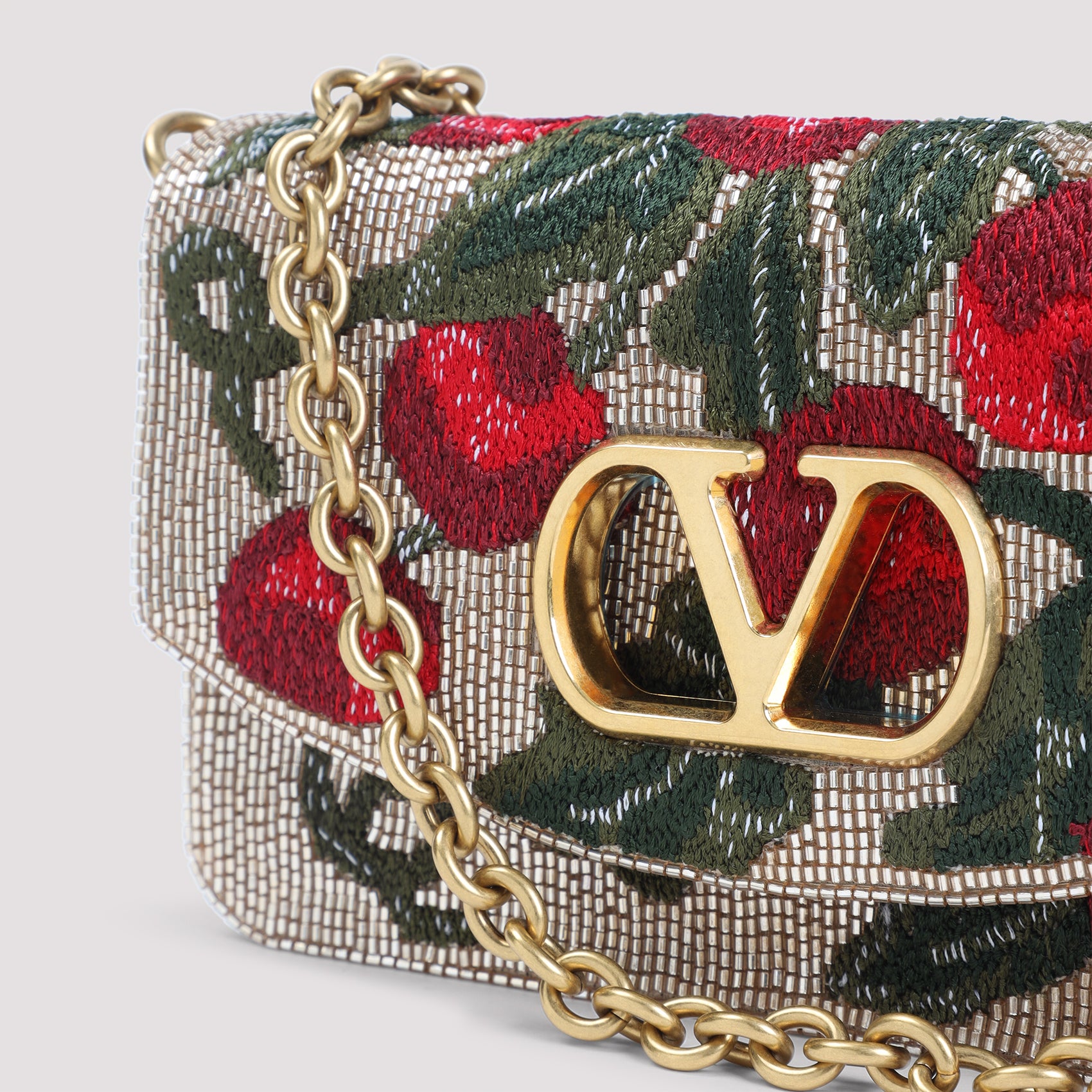 VALENTINO GARAVANI Mini Metallic Leather Clutch