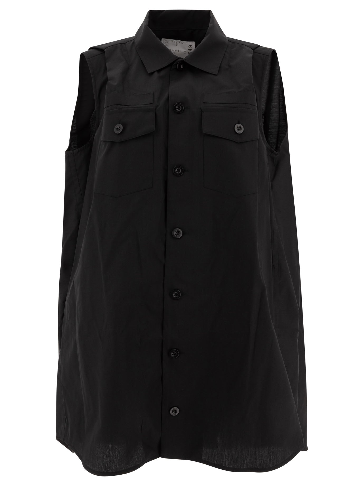 SACAI Sleeveless Regular Fit Shirt Dress