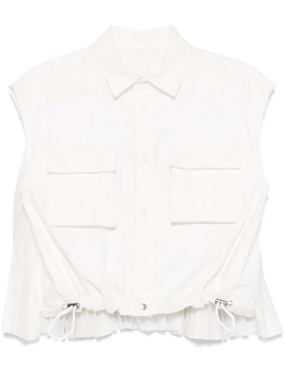 SACAI Sleeveless Denim Mini Shirt
