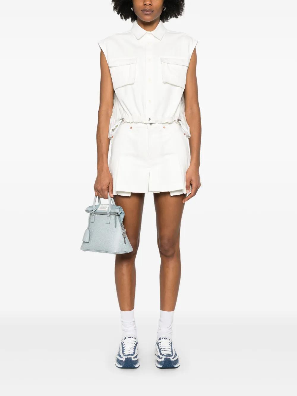 SACAI Sleeveless Denim Mini Shirt
