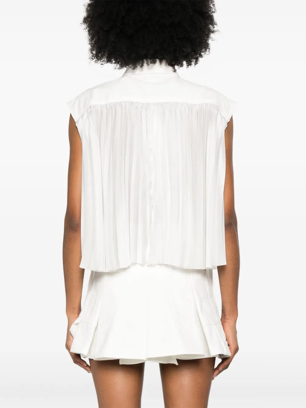 SACAI Sleeveless Denim Mini Shirt