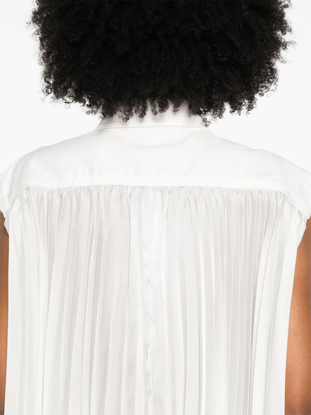 SACAI Sleeveless Denim Mini Shirt