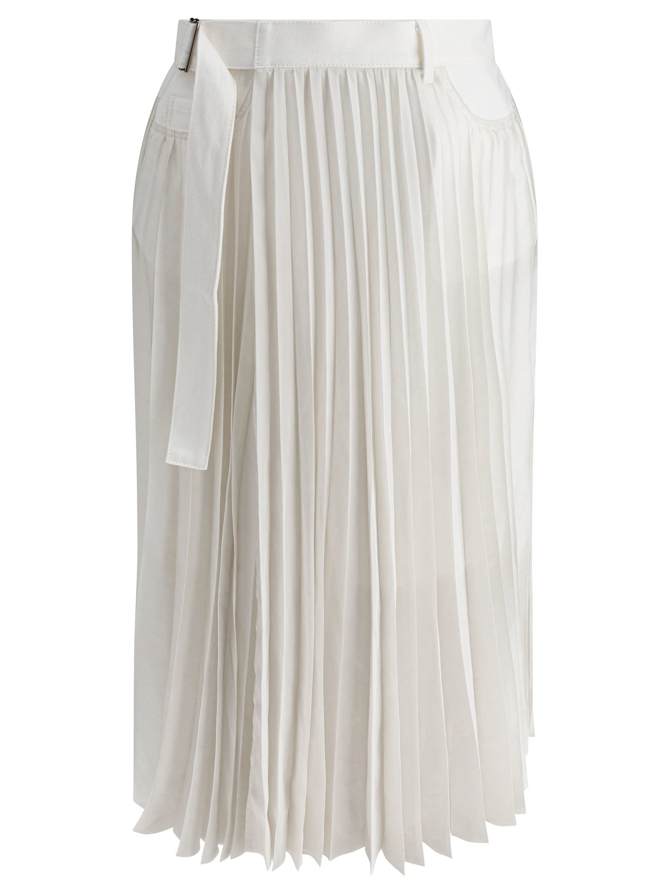 SACAI Relaxed Fit Pleated Skirt for Women - SS25