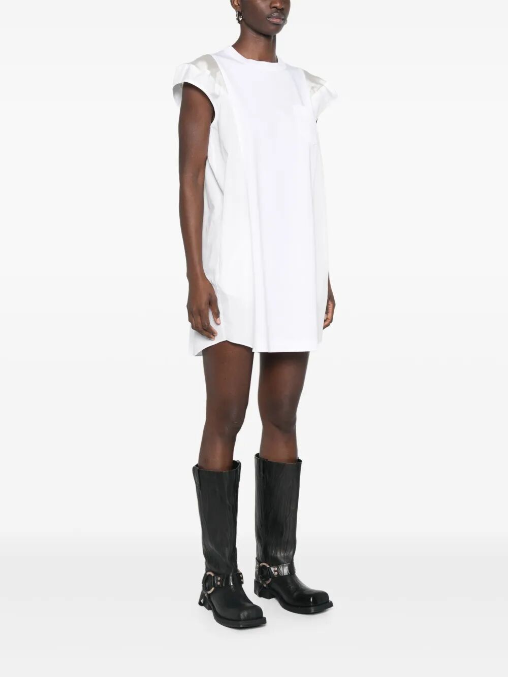SACAI Cotton T-Shirt Dress for Women - SS25 Collection