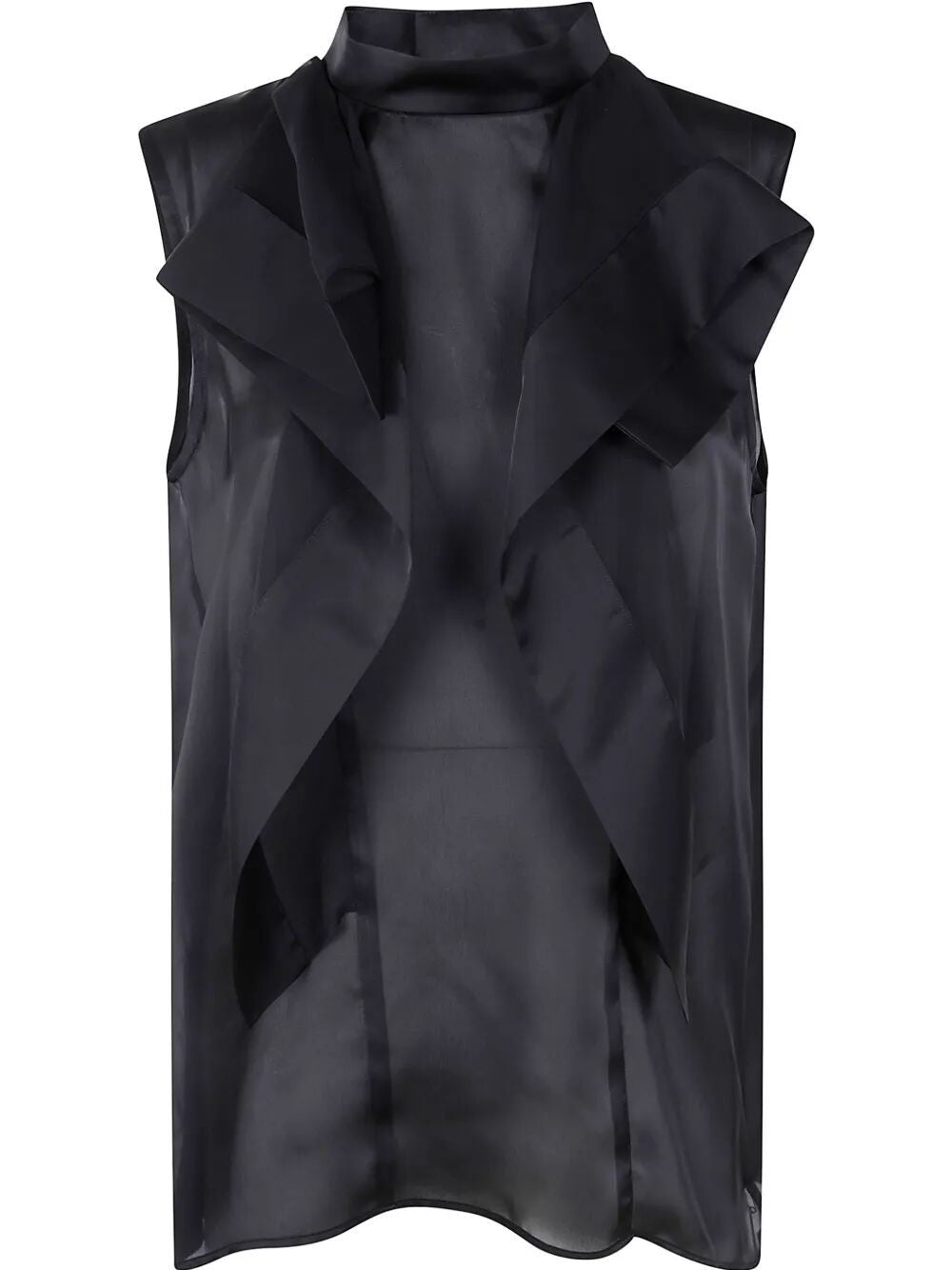 SACAI Satin & Chiffon Pullover