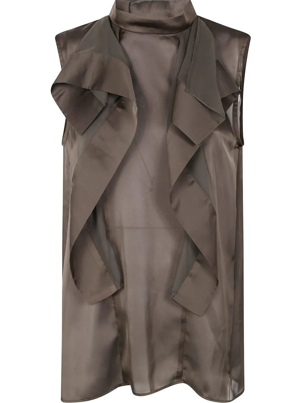 SACAI Satin and Chiffon Pullover for Women - SS25 Edition