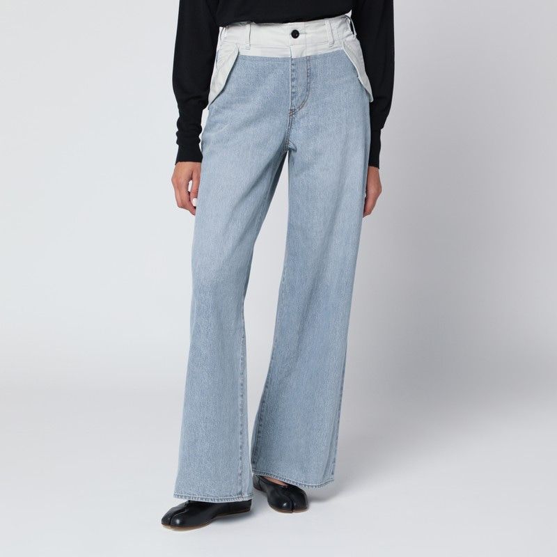 SACAI Two-Tone Adjustable Waist Jeans for Women
