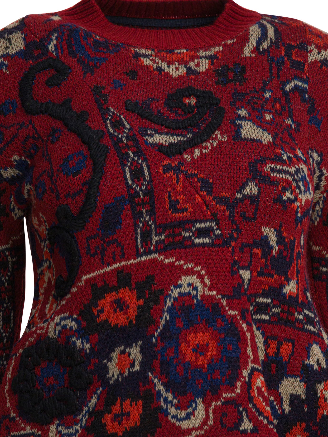 SACAI Floral Jacquard Knit Pullover for Women